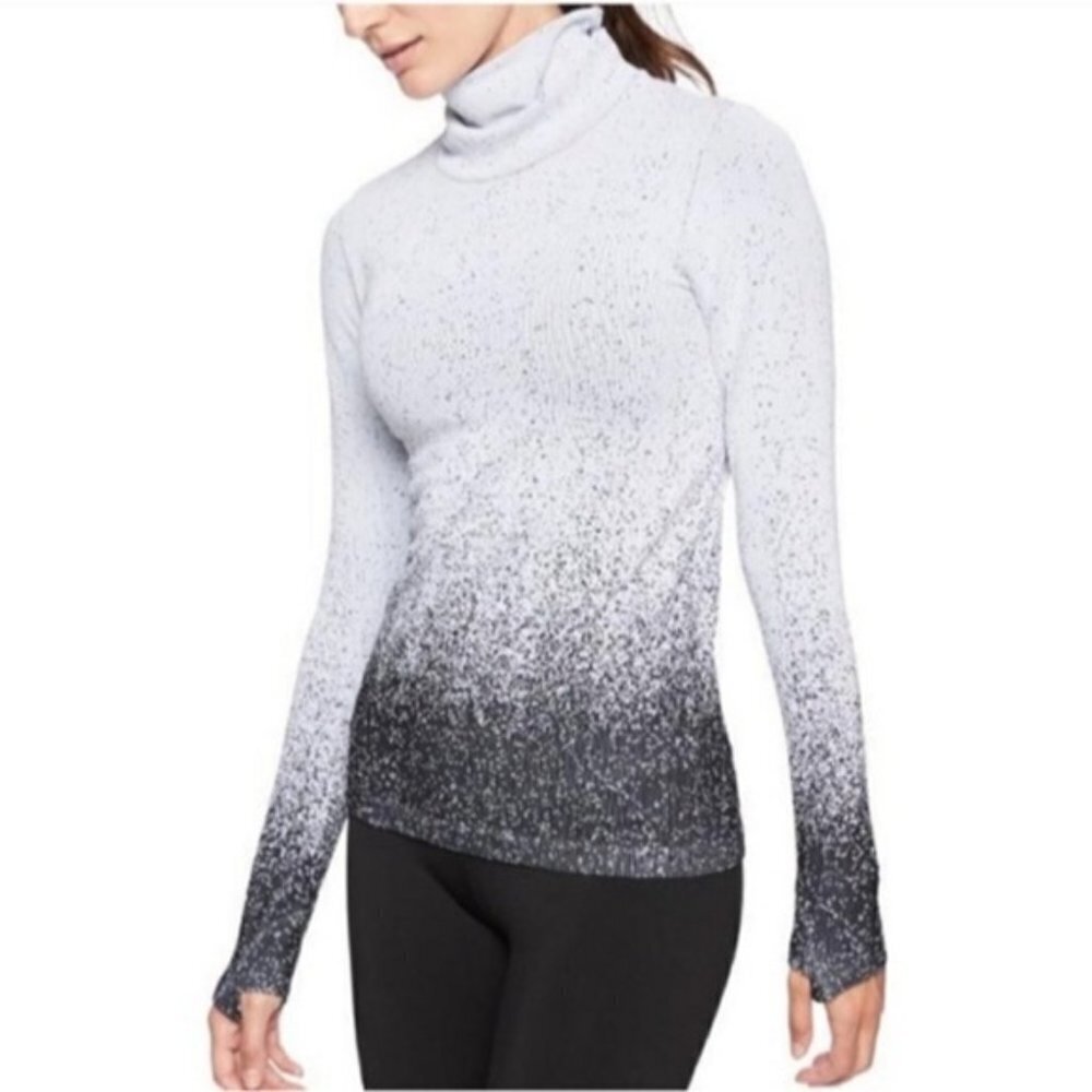 Athleta Flurry Gradient Base Layer Ombré Turtleneck Long Sleeve Top - Picture 1 of 8